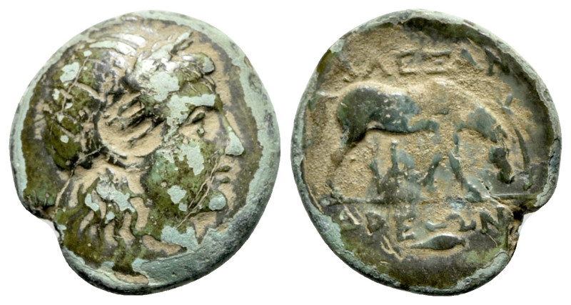 Troas, Alexandria, c. 261-227 BC. Æ (21mm, 7.40g, 12h). Laureate head of Apollo ...