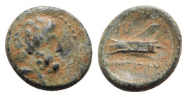 Phoenicia, Arados, c. 137-51 BC. Æ (16mm, 3.53g, 12h). Laureate head of Zeus r. R/ Prow l. SNG Copenhagen 36-44; HGC 10, 88. Brown patina, near VF