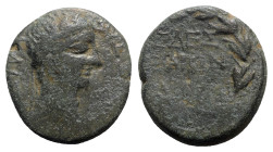 Augustus (27 BC-AD 14). Macedon, Edessa. Æ (21mm, 7.48g, 12h). Laureate head r. R/ Ethnic within laurel wreath. RPC I 1520; SNG ANS 254-5; SNG Copenha...