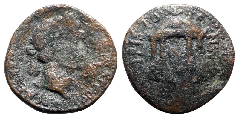 Trajan (98-117). Macedon, Stobi. Æ (24mm, 7.04g, 6h). Laureate head r. R/ Male f...