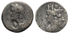 Antoninus Pius (138-161). Seleucis and Pieria, Laodicea ad Mare. Æ (24.5mm, 8.99g, 12h). Laureate, draped and cuirassed bust of Antoninus Pius l.; c/m...