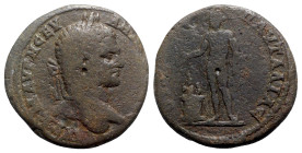 Caracalla (198-217). Thrace, Pautalia. Æ (28mm, 15.70g, 7h). Laureate head r. R/ Apollo standing l., before altar, holding patera and branch. Varbanov...