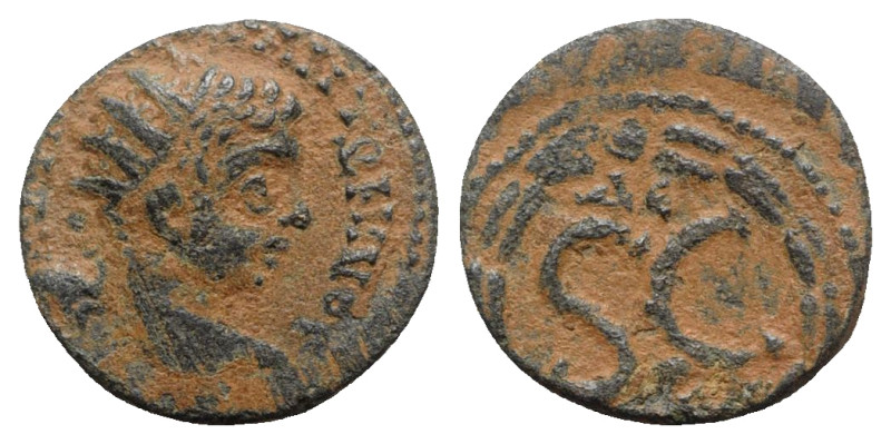 Elagabalus (218-222). Seleucis and Pieria, Antioch. Æ (19mm, 4.49g, 6h). Radiate...