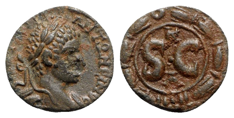 Elagabalus (218-222). Seleucis and Pieria, Antioch. Æ (15mm, 1.99g, 6h). Laureat...