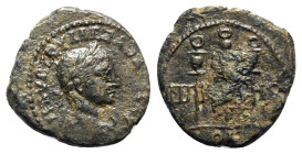 Severus Alexander (222-235). Bithynia, Nicaea. Æ (23mm, 6.33g, 1h). Laureate, draped and cuirassed bust r. R/ Three standards. RPC VI online 3248 (tem...