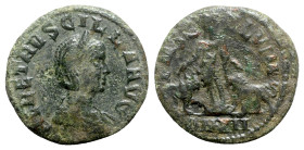 Herennia Etruscilla (Augusta, 249-251). Moesia, Viminacium. Æ (26mm, 12.40g, 6h), year 12 (AD 250/1). Diademed and draped bust r. R/ Moesia standing l...