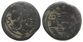 Anonymous, Rome, after 211 BC. Æ Semis (27mm, 17.34g, 9h). Laureate head of Saturn r. R/ Prow of galley r. Crawford 56/3; RBW 203-4. Fine / Fair