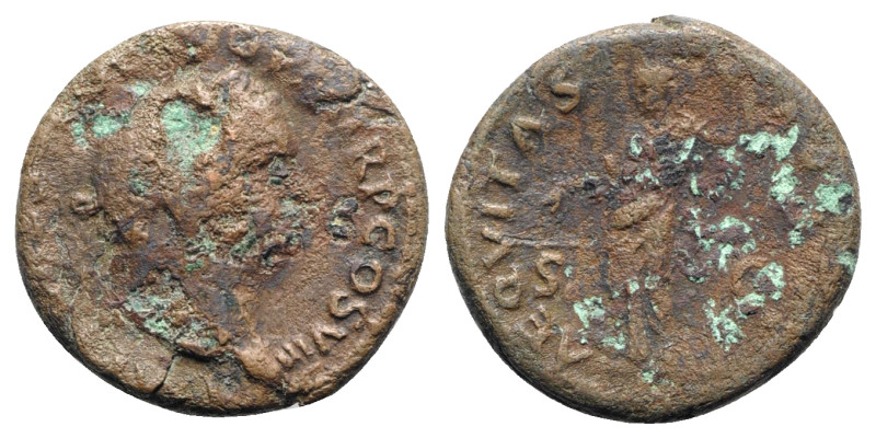 Vespasian (69-79). Æ As (26.5mm, 9.86g, 6h). Rome, AD 76. Laureate head r. R/ Ae...