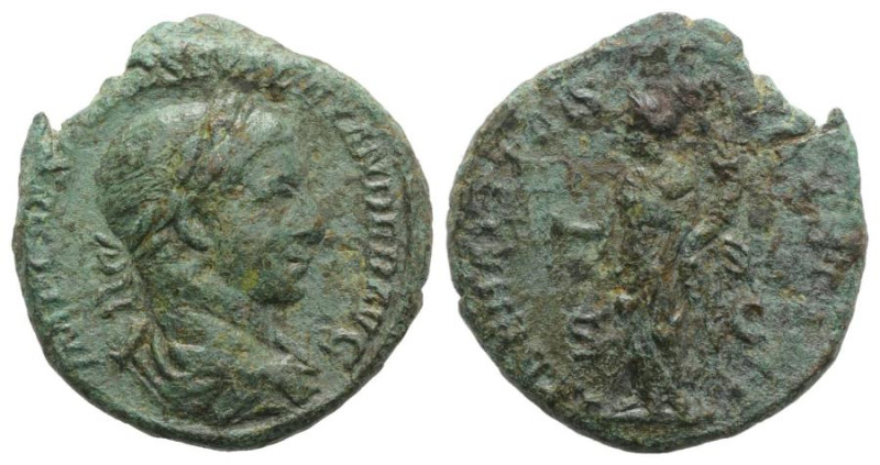 Severus Alexander (222-235). Æ As (26mm, 8.77g, 12h). Rome, AD 229. Laureate hea...