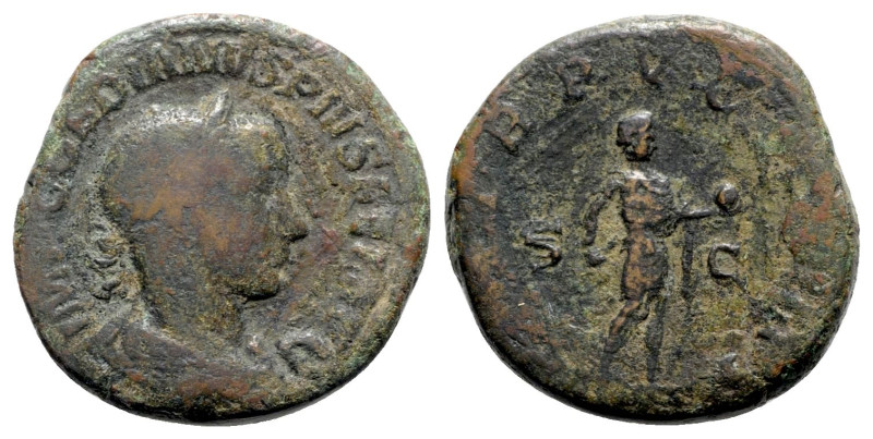 Gordian III (238-244). Æ Sestertius (30mm, 22.13g, 12h). Rome, AD 243. Laureate,...