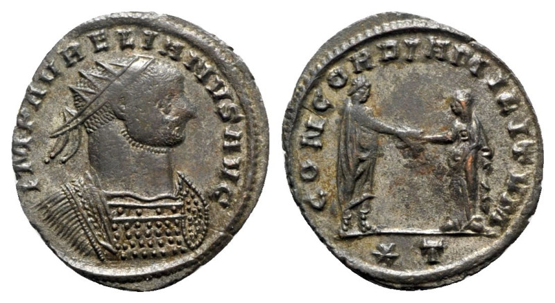 Aurelian (270-275). Radiate (24mm, 2.77g, 6h). Siscia. Radiate and cuirassed bus...