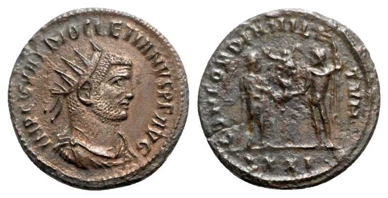 Diocletian (284-305). Radiate (21mm, 3.15g, 6h). Antioch, 293-5. Radiate, draped...