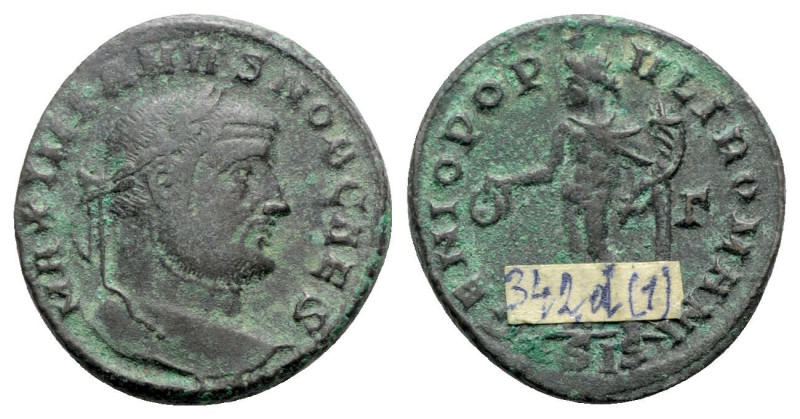 Galerius (Caesar, 293-305). Æ Follis (27.5mm, 8.59g, 6h). Siscia, AD 296. Laurea...