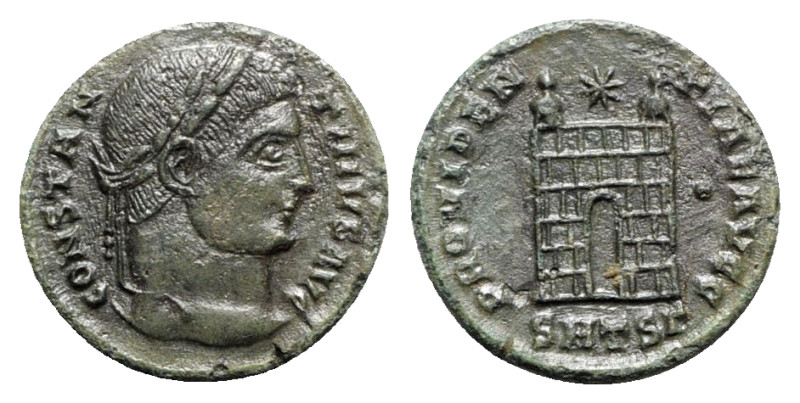 Constantine I (307/310-337). Æ Follis (19mm, 2.78g, 12h). Thessalonica, 326-8. L...