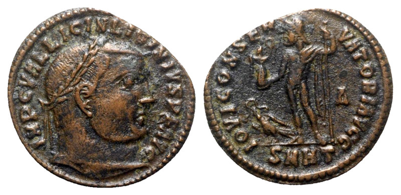 Licinius I (308-324). Æ Follis (23mm, 3.09g, 12h). Heraclea, AD 313. Laureate he...