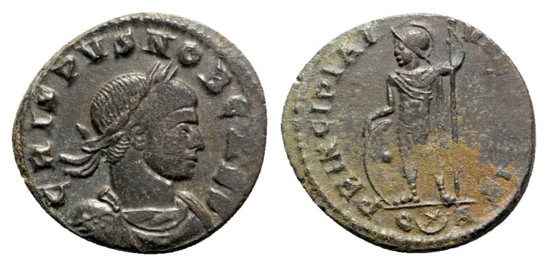 Crispus (Caesar, 316-326). Æ Follis (19.5mm, 2.80g, 6h). Arelate, AD 318. Laurea...