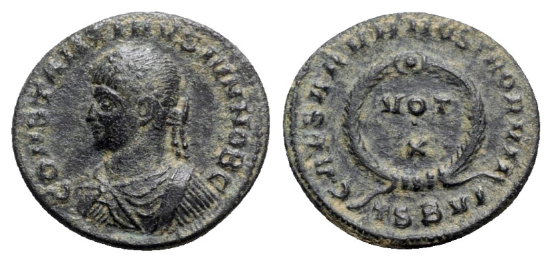 Constantine II (Caesar, 316-337). Æ Follis (19mm, 2.88g, 12h). Thessalonica, AD ...