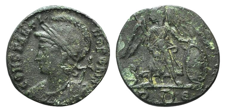 Commemorative series, c. 330-354. Æ (16mm, 1.83g, 6h). Rome, c. 333-5. Helmeted ...