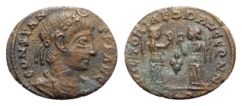 Constans (337-350). Æ (16mm, 1.30g, 12h). Treveri, 347-8. Rosette-diademed, drap...