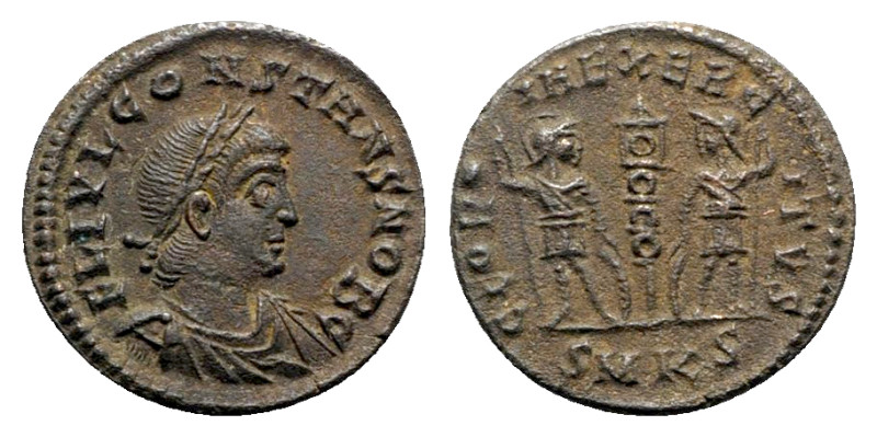 Constans (Caesar, 333-337). Æ (16mm, 1.84g, 12h). Cyzicus, 335-41. Diademed, dra...