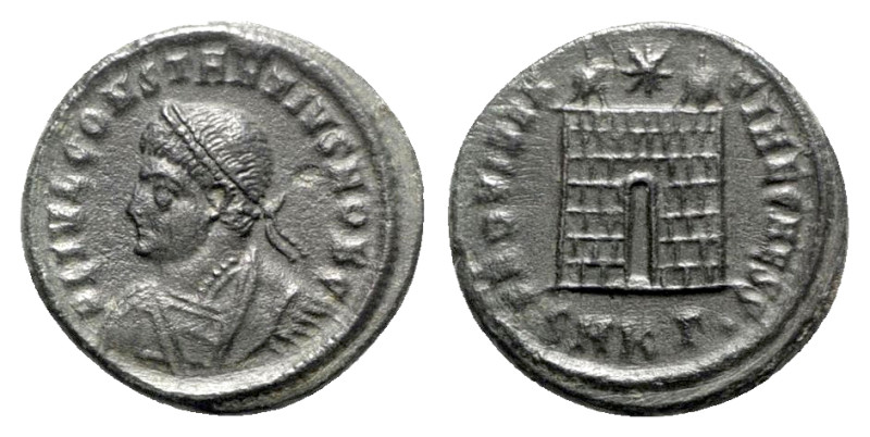 Constantius II (Caesar, 324-337). Æ (20mm, 3.46g, 6h). Cyzicus, 325-6. Laureate,...