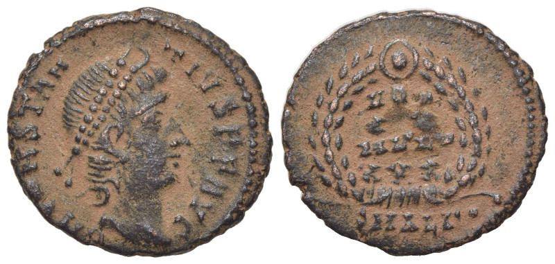 Constantius II (337-361). Æ (15mm, 1.68g, 6h). Alexandria. Diademed head r. R/ V...