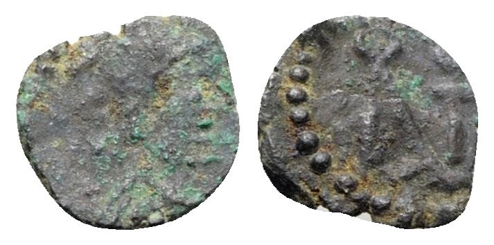 Anastasius I (491-518). Æ Nummus (10mm, 0.28g). Constantinople, 491-498. Diademe...