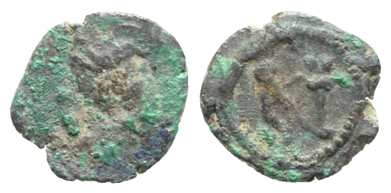 Anastasius I (491-518). Æ Nummus (11mm, 0.90g). Constantinople, 491-498. Diademe...