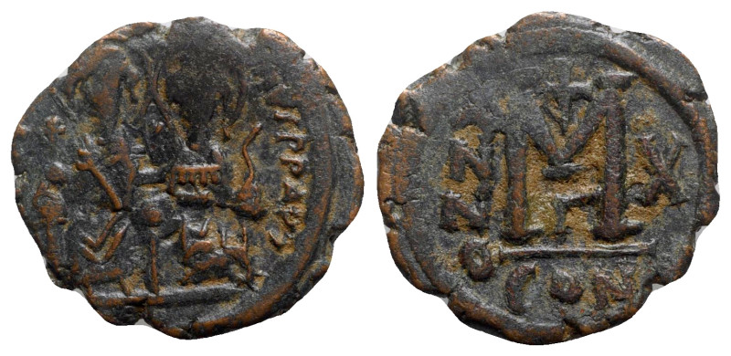 Justin II and Sophia (565-578). Æ 40 Nummi (31mm, 12.52g, 12h). Constantinople, ...