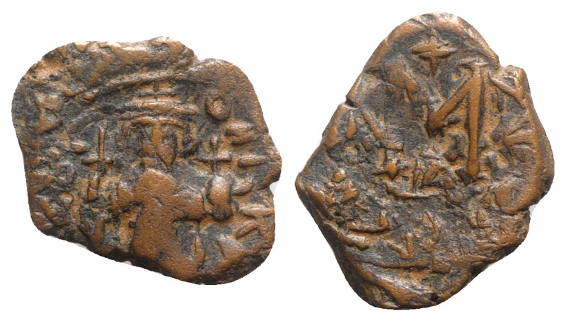 Constans II (641-668). Æ 40 Nummi (24mm, 4.50g, 7h). Constantinople. Constans st...