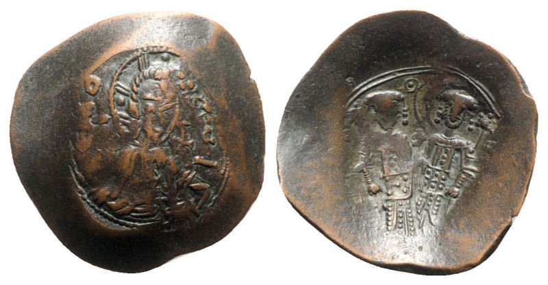 Alexius III (1195-1204). BI Aspron Trachy (28mm, 3.34g, 6h). Constantinople. Bus...