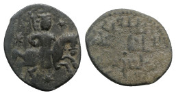 Islamic, Seljuqs of Rum, Ghiyath al-Din Kay Khusraw I bin Qilich Arslan (AH 601-608 / AD 1204-1211). Æ Dirham (22mm, 3.53g, 6h). Nimbate horseman gall...