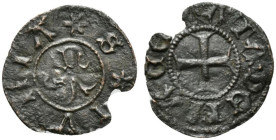 Italy, Macerata. Autonomous issue, 1404-1447. BI Quattrino (16mm, 0.41g, 3h). Cross. R/ NVS. Biaggi 1098. Slightly wavy, VF