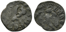 Italy, Pisa. Republic, in the name of Federico II (1313-1494). BI Denaro Picciolo (13mm, 0.44g, 6h). Large P. R/ Eagle. MIR 418. VF