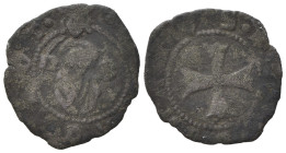 Italy, Rome. Senate, c. 14th-15th century. BI Picciolo (14mm, 0.44g). Roma seated facing, holding palm and globus cruciger. R/ Cross. Biaggi 2120. Nea...