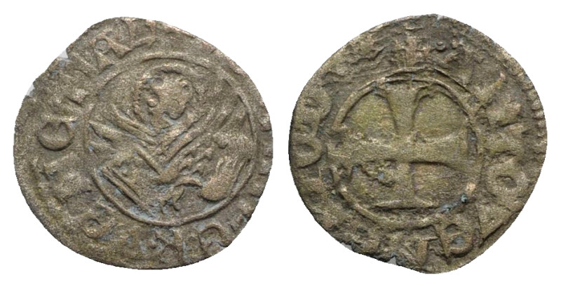 Italy, Venezia. Antonio Venier (1382-1400). BI Tornesello (17mm, 0.67g). Cross. ...