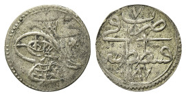 Ottoman Empire, Abdul Hamid I (1774-1789). AR Para (15mm, 0.42g, 12h). Constantinople, AH 1187/7 - AD 1779. KM 375. VF