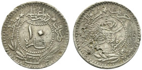 Ottoman Empire, Mehmed V (1909-1918). 10 Para 1327 / AD 1910 (19mm, 2.48g, 11h). KM 760. Near VF