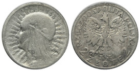 Poland, First Republic (1918-1939). AR 2 Zlote 1932 (22mm, 4.24g, 12h). Queen Jadwiga. Y# 20. VF