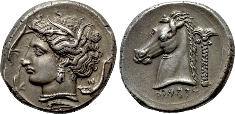 SICILY. Entella. Punic issues (Circa 345/38-320/15 BC). Tetradrachm. 

Obv: He...