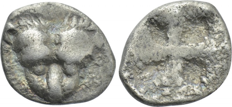 CIMMERIAN BOSPOROS. Pantikapaion. Hemiobol (Circa 480-470 BC). 

Obv: Facing h...