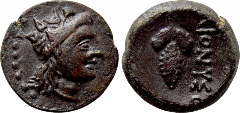 MOESIA. Dionysopolis. Ae (2nd century BC). 

Obv: Head of Dionysios right, wea...