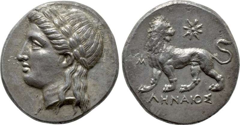 IONIA. Miletos. Tetradrachm (Circa 352-325 BC). Lenaios, magistrate.

Obv: Lau...