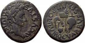 SPAIN. Carthago Nova. Augustus (27 BC-14 AD). Ae Semis. C. Var. Rufus and Sextus Iulius Poll, duoviri.