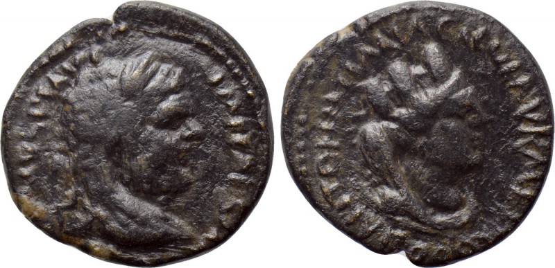 MESOPOTAMIA. Carrhae. Caracalla (198-217). Ae. 

Obv: Laureate head of Caracal...