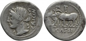 L. CASSIUS CAECIANUS. Denarius (102 BC). Rome.