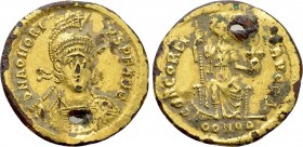 HONORIUS (393-423). Fourrée Solidus. Imitating Constantinople.