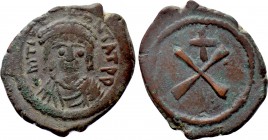 TIBERIUS II CONSTANTINE (578-582). Decanummium. Possible contemporary imitation of Constantinople.