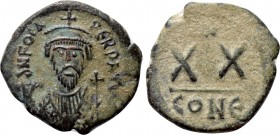 PHOCAS (602-610). Half Follis. Constantinople.
