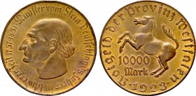 GERMANY. Westphalia. Copper 10000 Mark (1923).